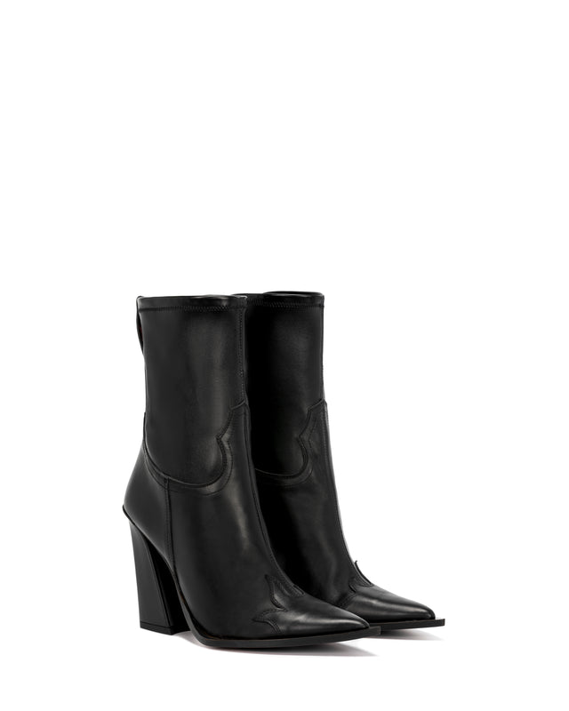 PASILLA SOCK Women's Ankle Boots in Black Stretch Nappa | Nappa Inserts